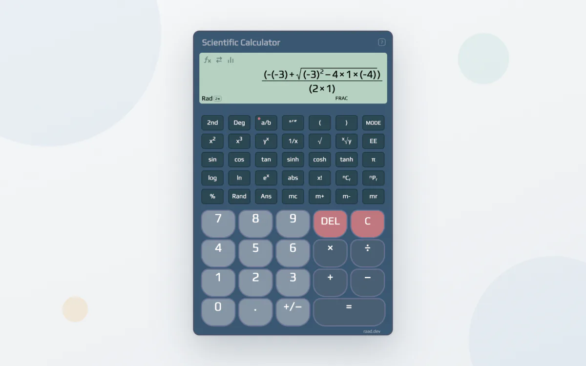 Scientific Calculator Chrome extension