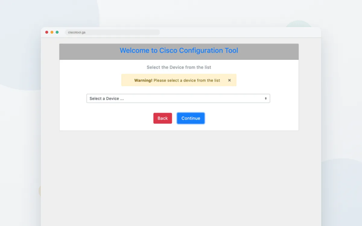 Cisco Configuration Tool
